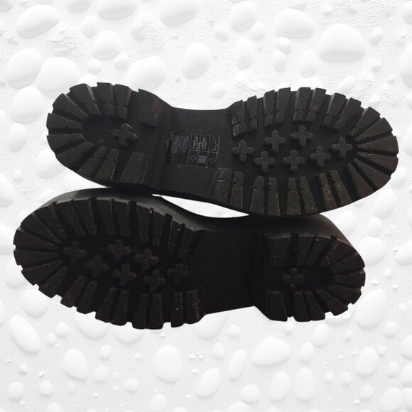 H&M Chunky Off White Platform Zip Front Ankle Boots 8 1/2 Exc Cond. - Picture 7 of 9